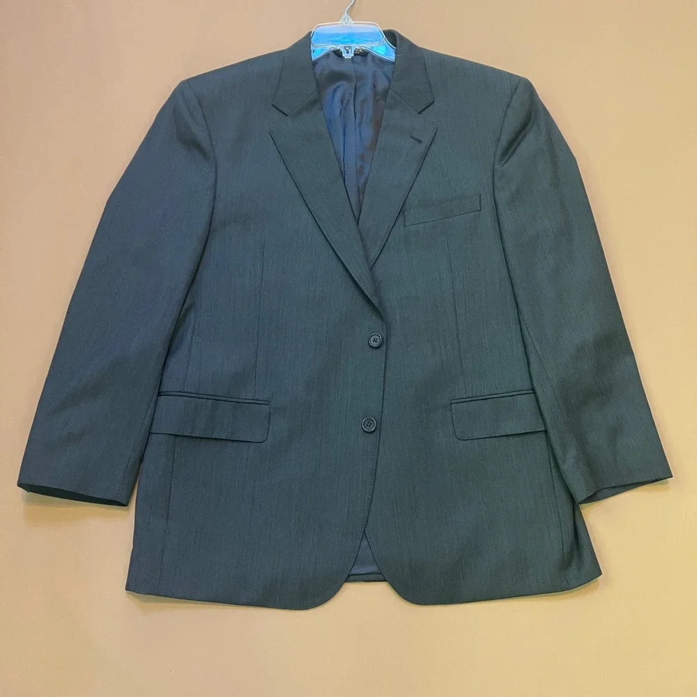 Jos A Bank Signature Gold Wool Gray Herringbone Blazer Jacket Men's‎ 44R